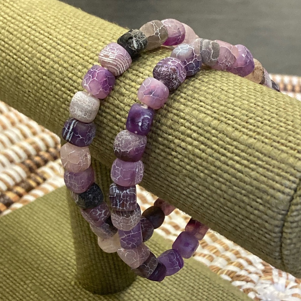 Purple agates stone bracelet